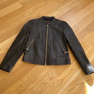 Massimo Dutti 100% Leather Women’s Jacket in Size M